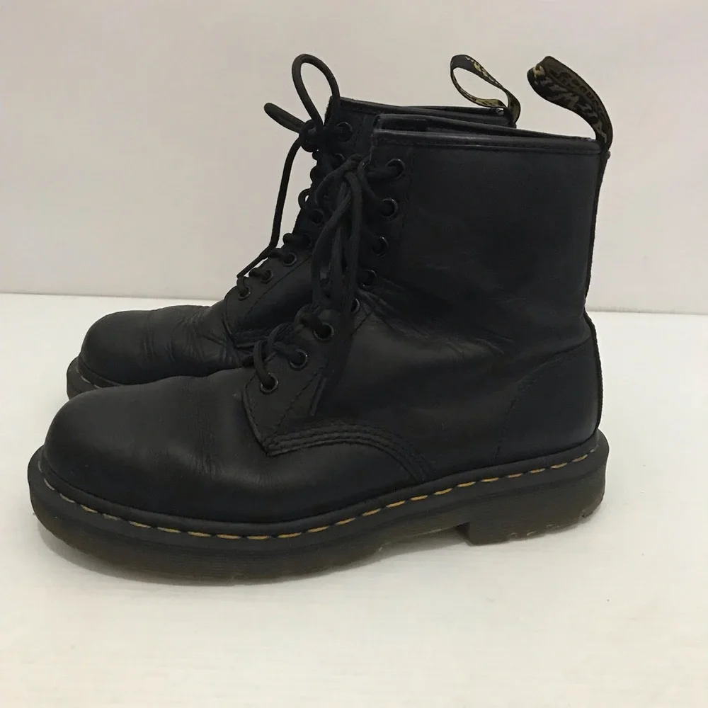 Dr. Martens Safety Shoe Black Leather Lace-Up Men’s Combat Boots Size 8/L9